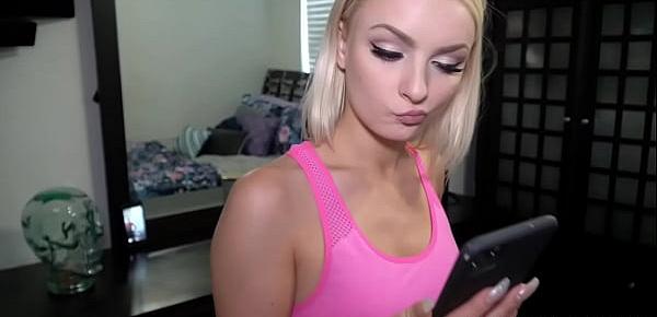  My hot and sexy stepsister shows me that she can suck a dick